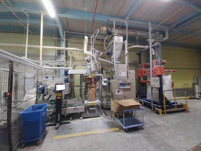 Used 1997 Paglierani semi-automatic bagging line for 10-25KG bags