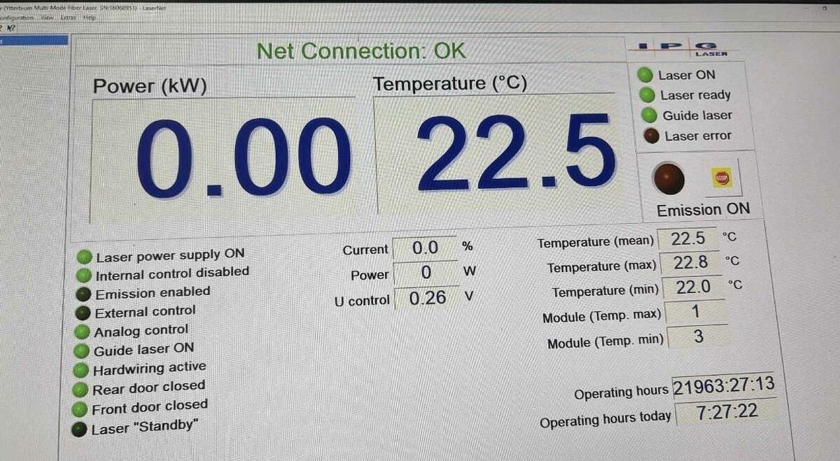 Used 2016 MicroStep MSF 4001.20Ltk+T500 4kW IPG