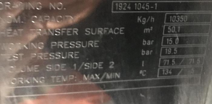 Used 2001 APV Heat Exchanger N35