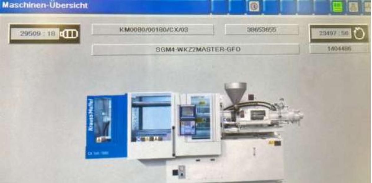 Used 2016 Krauss Maffei 80-180 CX with Yaskawa-Robot MH24 / DX 200 handling and peripherals