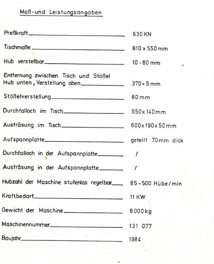 Used Kaiserpresse PA620/2