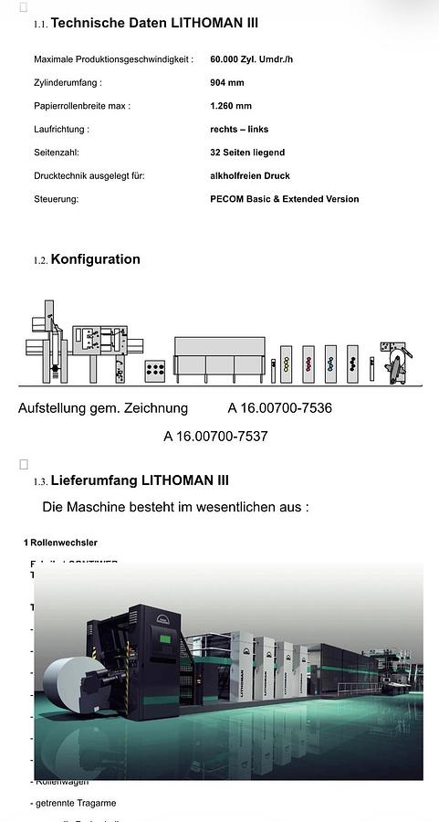 Used 2006 MAN Roland Lithoman III