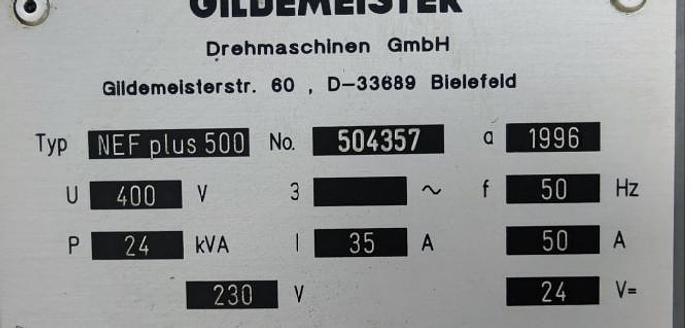 Used 1996 Gildemeister NEF 500