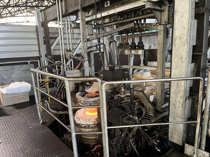 Used EMHART (2x)IS 6 - EF 5 1/2 '' DG LH Hotend glass production line