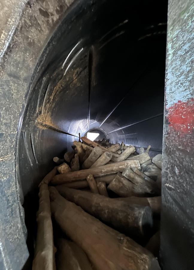 Used Bezner wood chip production line