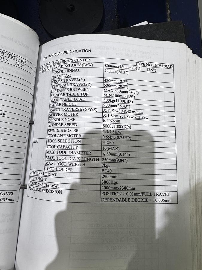 Used Tongtai TMV720A