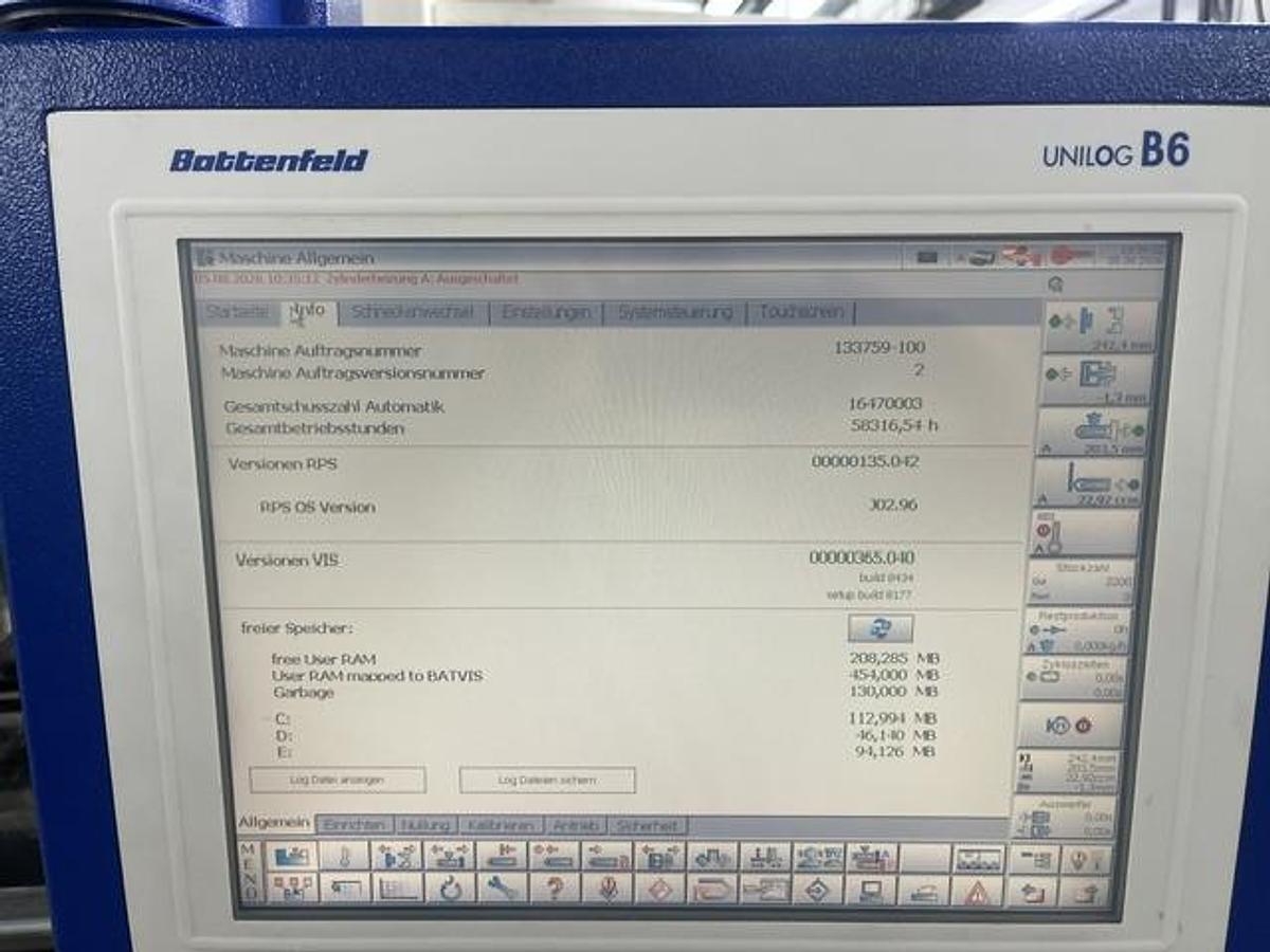 Used 2012 5 x Battenfeld HM 35/130 UNILOG B6S Injection Molding Machine