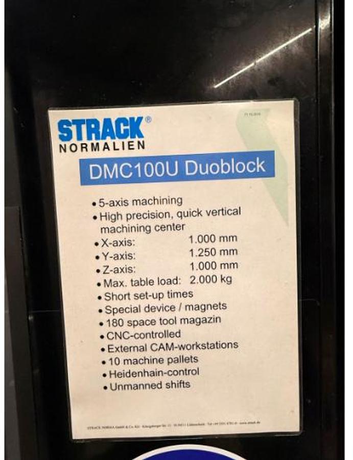 Used 2011 Deckel Maho DMC 100 U duoBLOCK