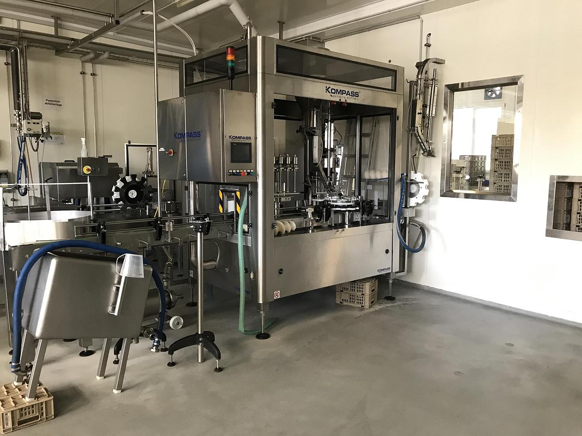 Used Dairy Processing Bundle — Pasteur 2500L/H with Centrifuge and Homogenizer, Bottling Line with Labeling System, and 400L Butter Churn
