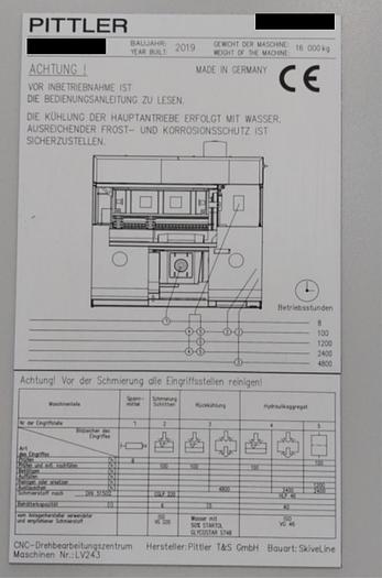 Used 2019 Pittler PV 315 SkiveLine