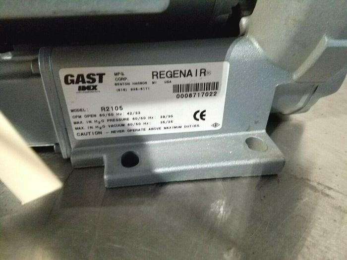 Used Gast Imex Regina I R Vacuum Pump R2105 1/3 HP Vacume Blower FREE SHIPPING!
