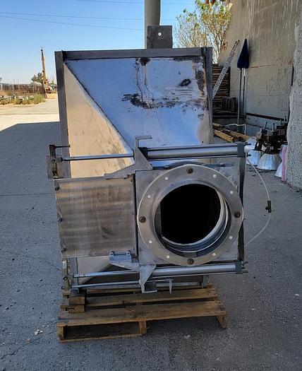 Used Hopper, 50 CF, S/st, 51" x 30" x 72", Cone Bottom, B #S744199