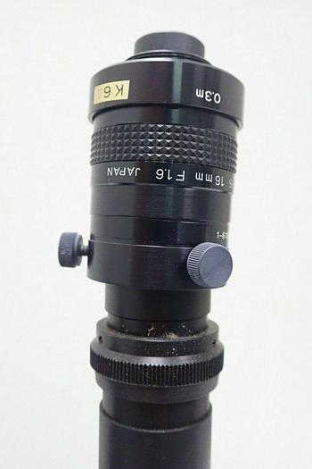 Used Parco 9505087 Microscope with 4 Objectives & Navitar 16mm CCTV Lens F/1.6 Japan