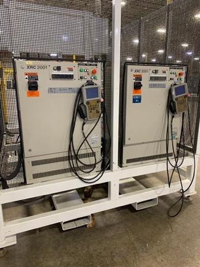 Used Yaskawa Motoman Dual Arm UP20 XRC2001 Complete Robotic Cell