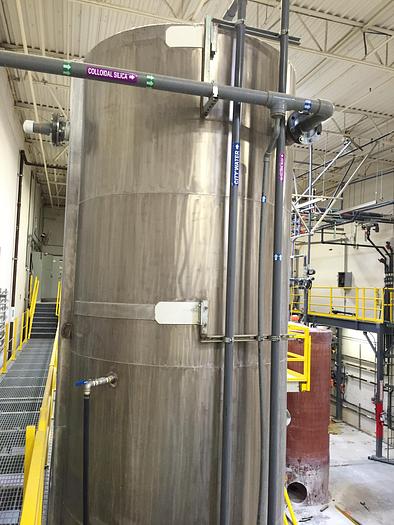 Used Tank, 4,750 Gallon, S/St, 6' X 21', FT/DB (2) #S740651