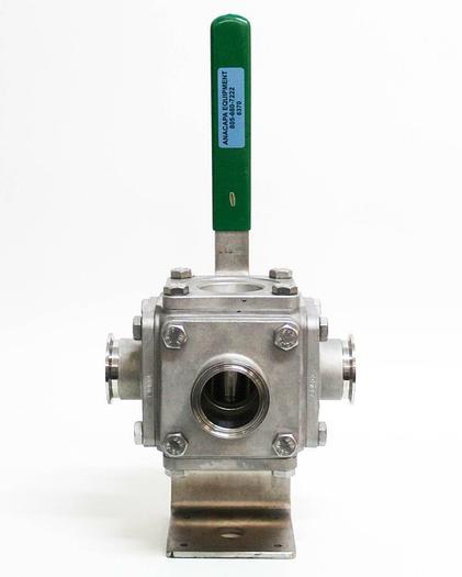 Used InLine Model 507F Stainless 2" 3-way Ball Valve 800psi (6370)