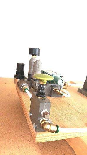 Used Mead Air Press with double palm buttons Stamping Forming Crimping Metal