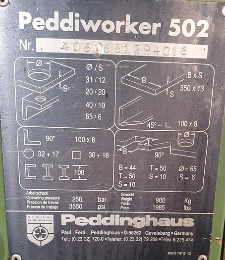 Gebraucht Profilstahlschere Peddinghaus Peddiworker 502