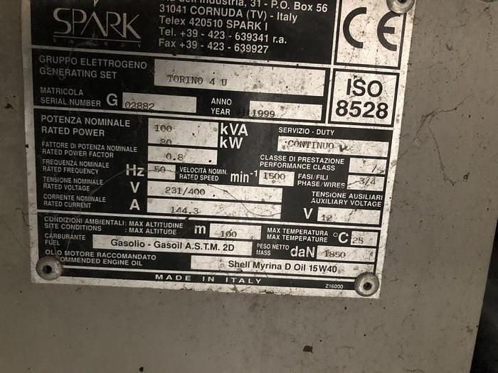 Usato GENERATORE SPARK 100 KW