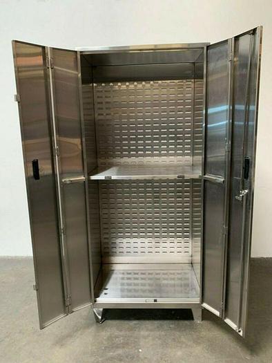 Used Stainless Steel Lab Storage Cabinet  24" x 36" x 84"