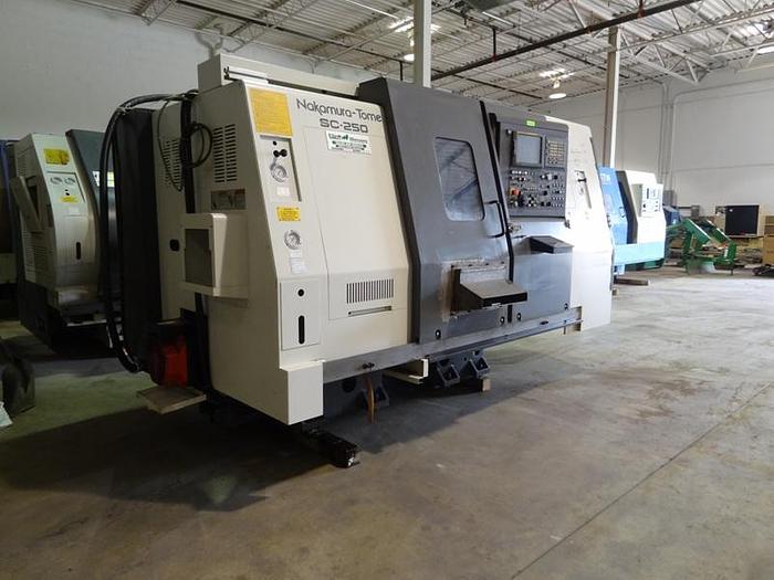 Used NAKAMURA TOME SC250 CNC LATHE W/SUB SPINDLE 2005