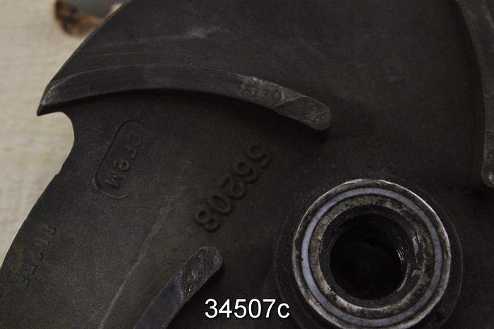Used Goulds 3196 Impeller, 1x1.5x8", 5- Vane, 6.5" Diameter, Pattern 56208 #34507