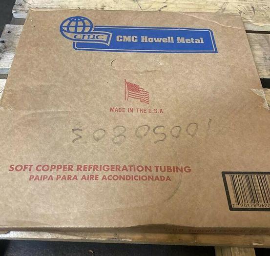 New CMC HOWELL METAL, SOFT COPPER Refrigeration Tubing , 1/2” O.D. 50’ Length