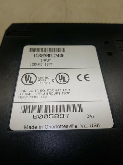 Used GE Fanuc IC693MDL240E Input Module 120VAC