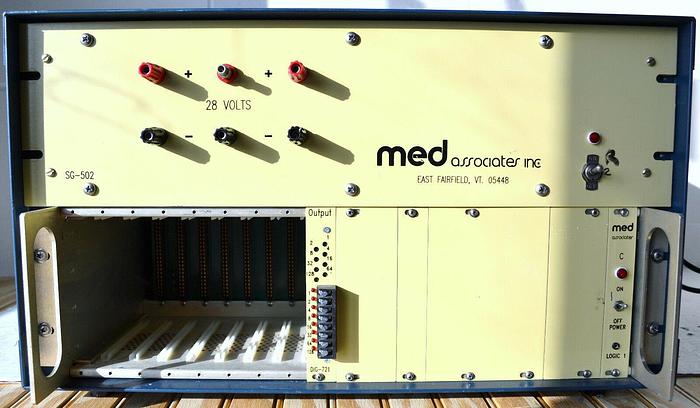 Used Med Associates SG-6000C and SG-502 Power Supply & Power Contorl Module Rack