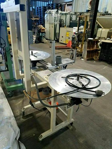 Used Double Motorized Stock Material Reel Transfer System Winding Wound Machine