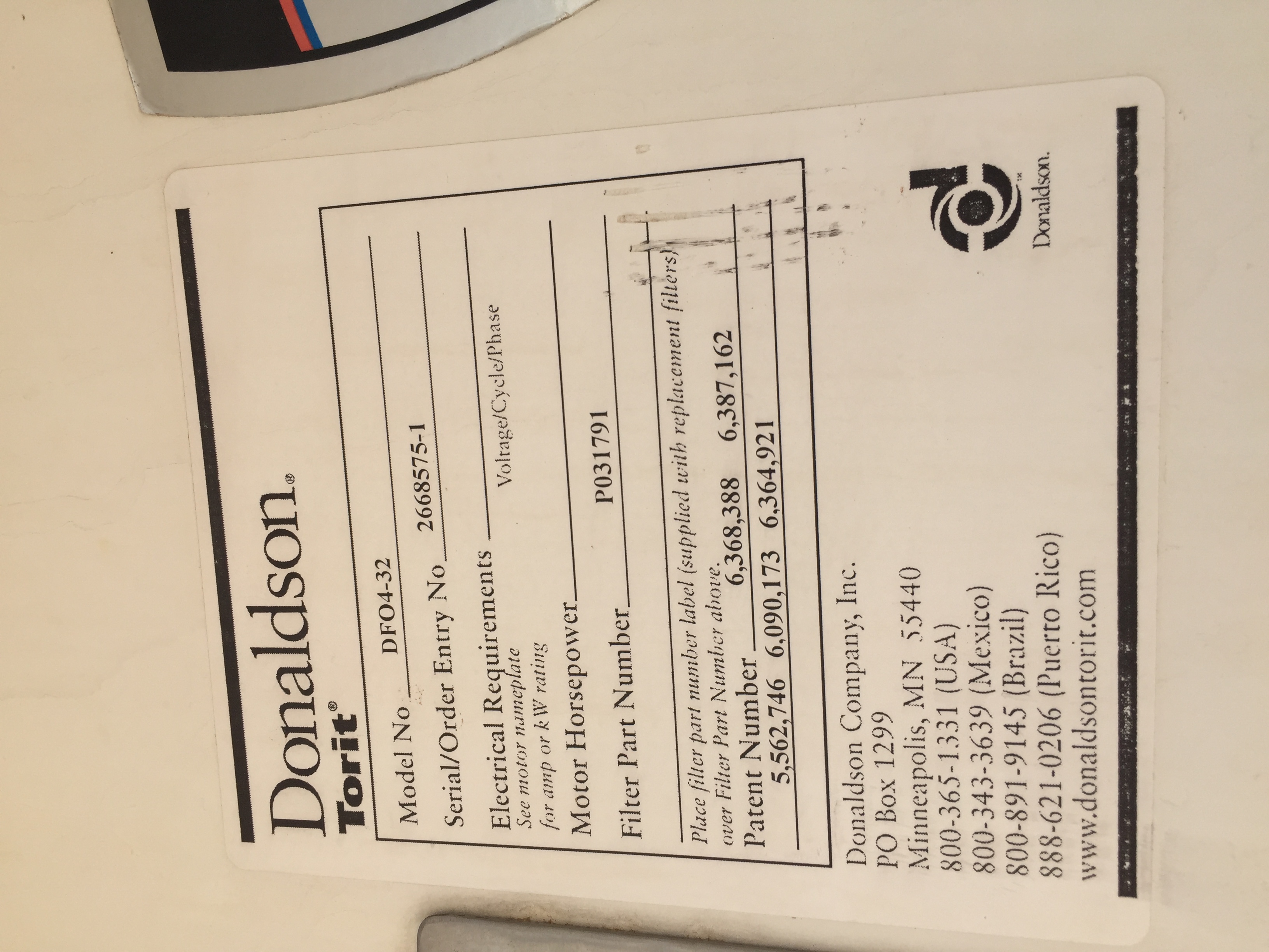 Used 2008 Donaldson Torrit DFO 4-32