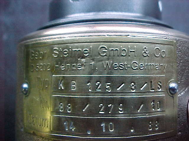 Used 1988 STEIMEL WATERPUMP KB 125-3LS