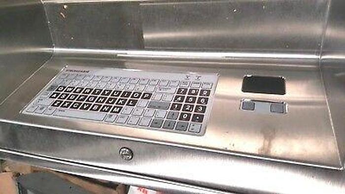 Used Strongarm Clean Room Computer Work Station with Keyboard & Flat Screen Stainless