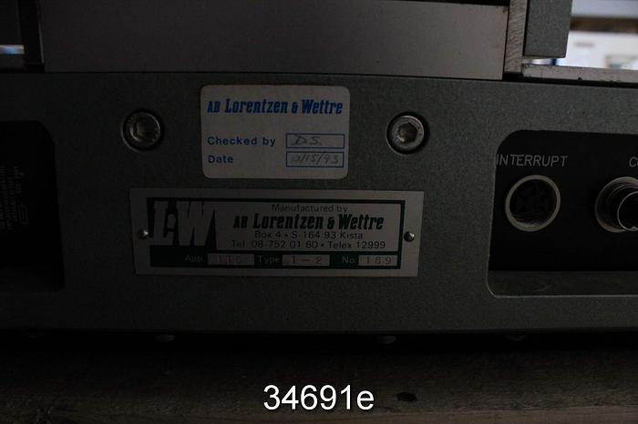 Used L & W PPS Roughness Tester, Type 1-2 No. 189 #34691