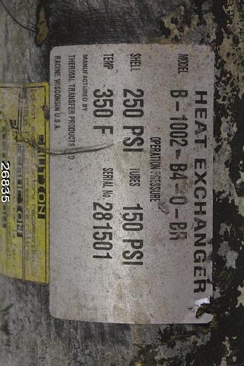 Used Thermal Transfer Pro B-1002-B4-0-BR Heat Exchanger #26835