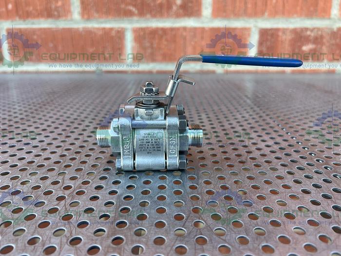 Used Hylok  S02BH-8T Ball Valve w/ 3/4" Threaded Fitting