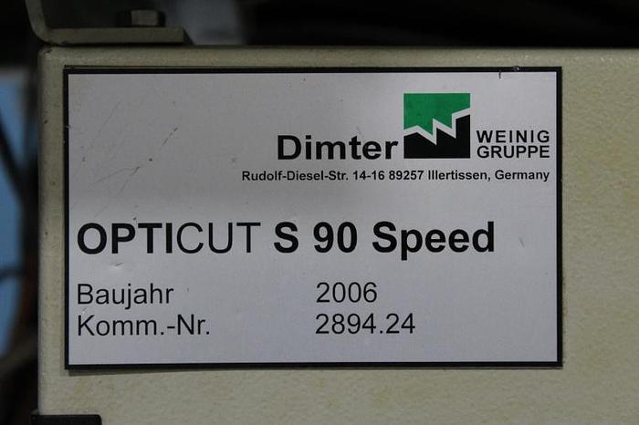 Used Dimter Model Opticut S90 Speed Optimizing Cross-Cut Saw
