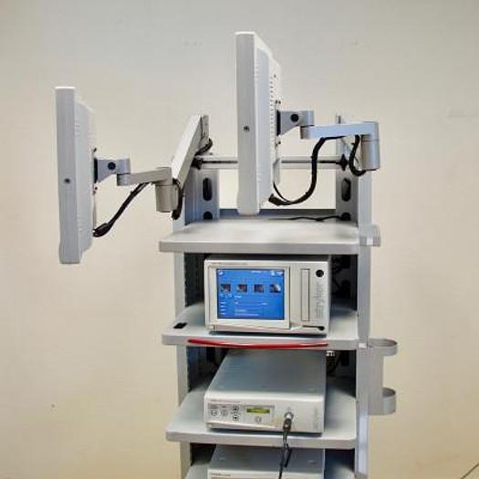 D'occasion COLONNE DE COELIOSCOPIE STRYKER AVEC CAMERA HD ET DEUX ECRANS PLATS