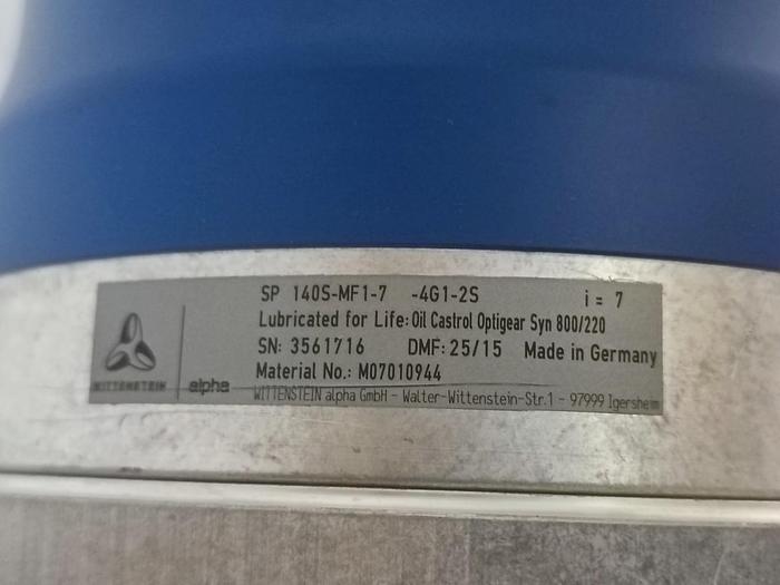 Planetengetriebe Alpha, SP 140S-MF1-7-4G1-2S, I=7, Wittenstein, neu