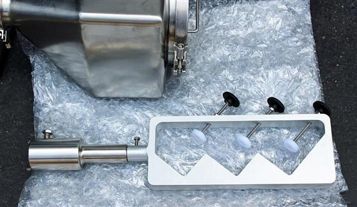 Used LAB GLOBE PHARMA MAXI-BLEND MIXER WITH 16 AND 8 QT. BINS AND 3 JAR MIXING ARM