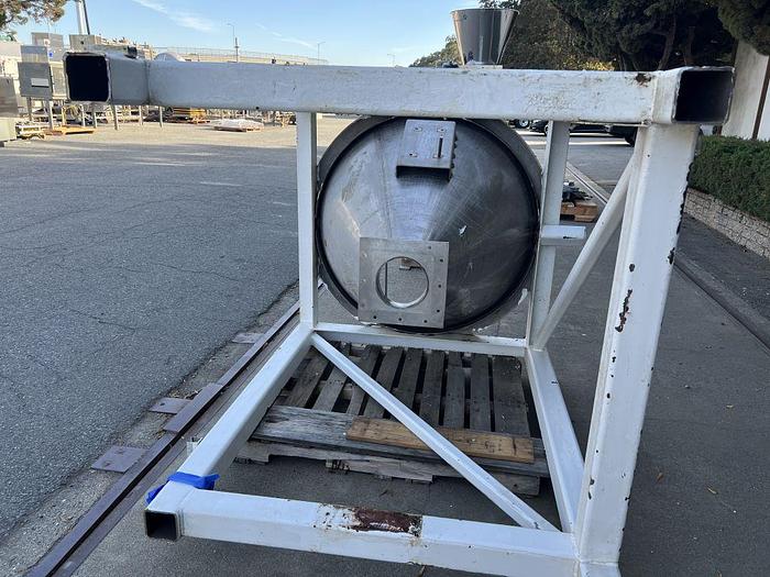 Used Hopper, 7.5 CF, S/St, 46" Diameter X 46" Deep #S744846