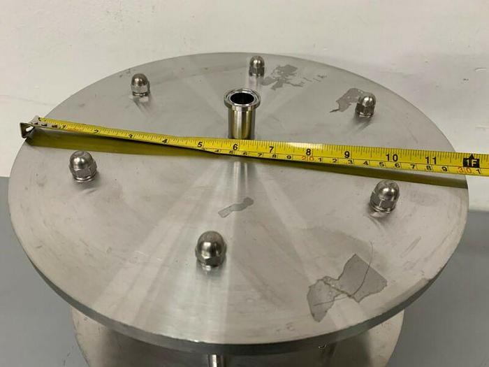 Used Glass Chromatography Column 2.3 Liter Sample Tank w/ 1" & 3/4" Sanitary Fittings