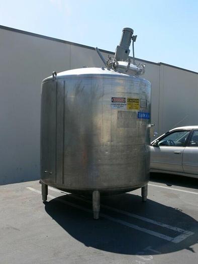 Used Paul Mueller 4000 Liter SS Jacketed Reactor w/ Agitator 25 PSI FV &138 PSI