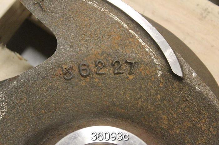 Used Goulds 3175 10x12x22 Pump Impeller, 4-Vane, 22.5" Diameter, Pattern NO. 56227 #36093