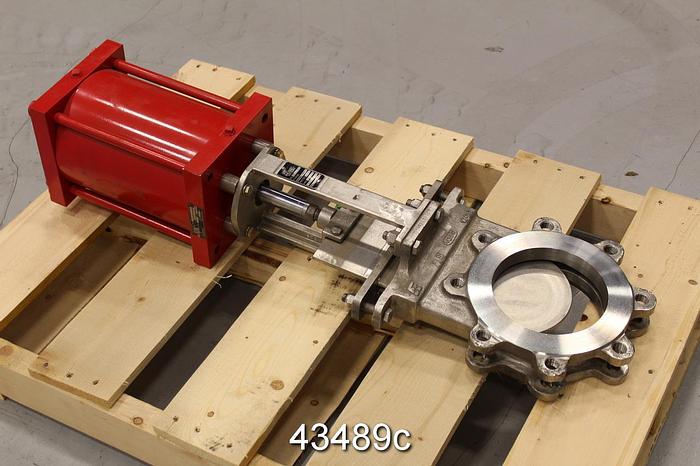 Used Flow Control Components 84B 6" Air Operated Knife Gate Valve #43489