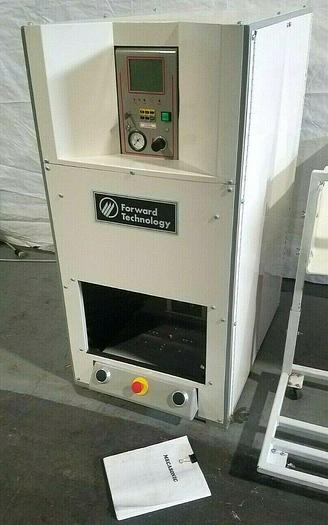 Used Omega Ultrasonic Plastic Welder MPXII in shielded cabinet with safety doors