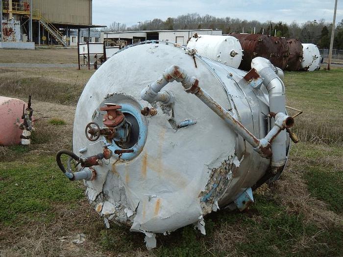 Used 500 GALLON PFAUDLER REACTOR – GLASS LINED – 100/75 PSI