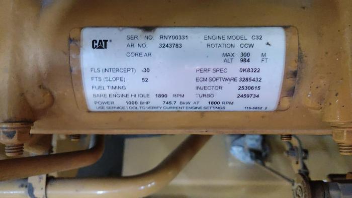 Caterpillar C32 Unused marine propulsion engines x 2 units
