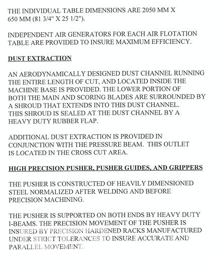 Used 1997 Selco WNT-200 Panel Saw