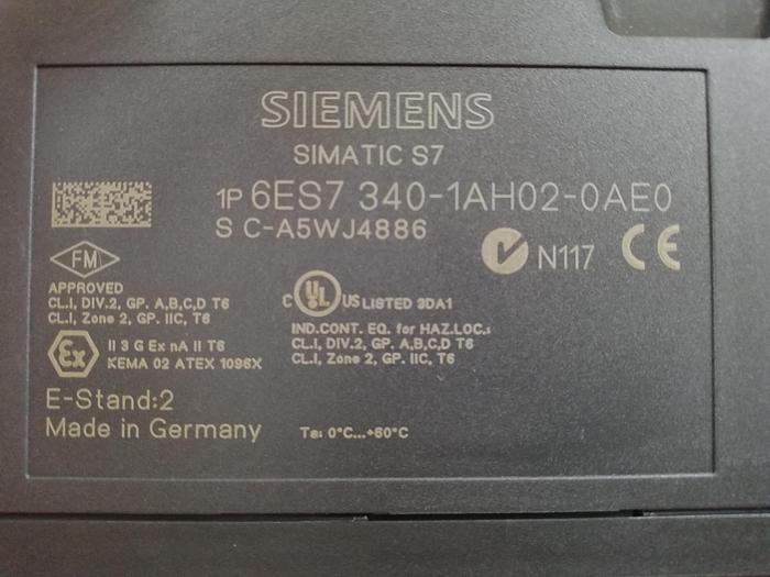 Used Siemens SIMATIC 6ES7 340-1AH02-0AE0